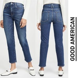 Good American NEW Good Straight High-Stretch Jeans